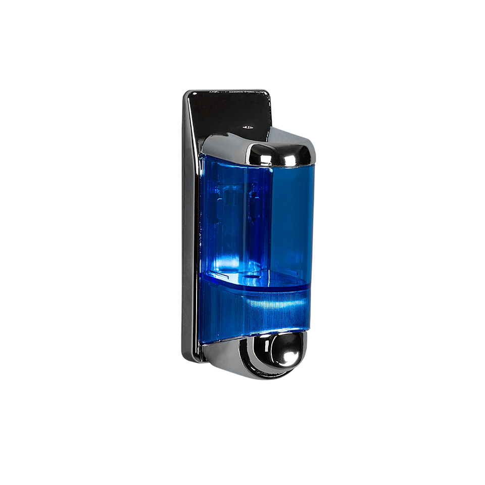 170 Ml Freeone Liquid Soap And Shampoo Dispenser Chrome T.Blue