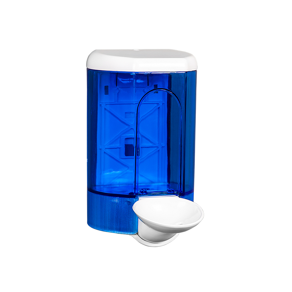 1.100 Ml Hospital Liquid Soap And Shampoo Dispenser Transparent Blue - White