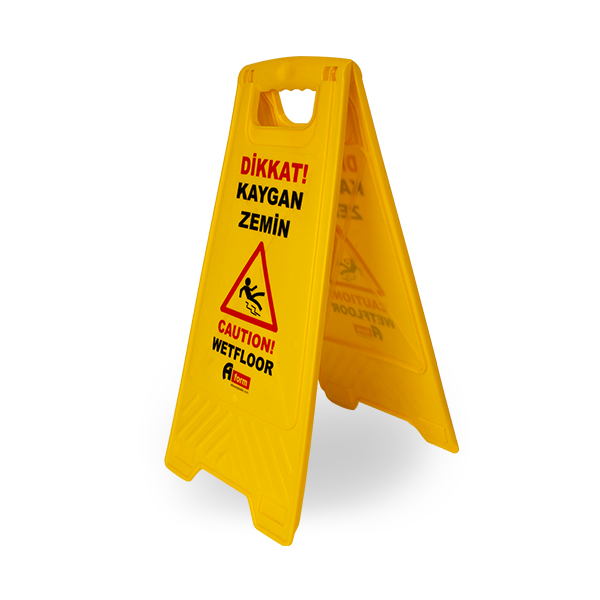 A Form Warnschild für rutschigen Boden Original