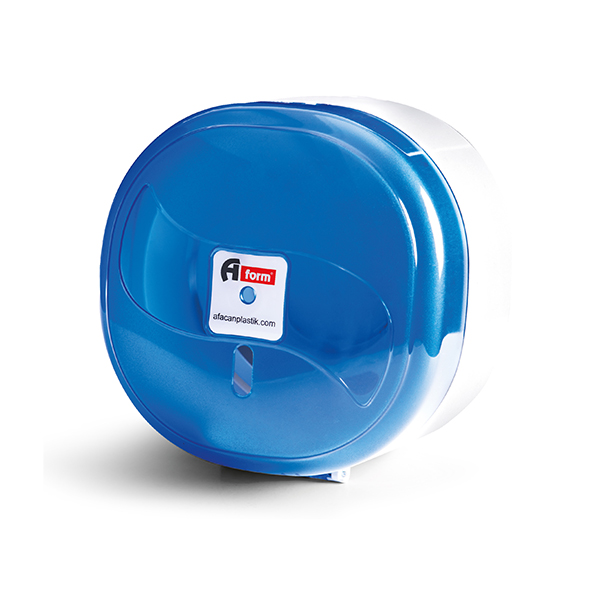 A Form Küçük İçten Çekme Tuvalet Kağıdı Dispenseri Şeffaf Mavi