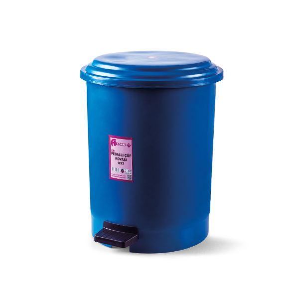 A Form Pedallı Çöp Kovaları 12 Litre Mavi