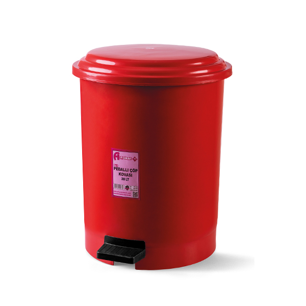 A Form Pedallı Çöp Kovaları 30 Litre Kırmızı
