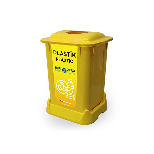 A Form Sıfır Atık Kovaları 50 LT Orjinal Sarı (Plastik Atık)