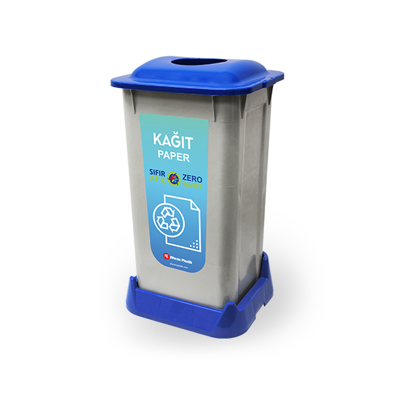 A Form Sıfır Atık Kovaları 70 LT Naturel Mavi (Kağıt Atık)