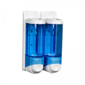 250 ML Free Twin Liquid soap And Shampoo Dispenser T.Blue - White